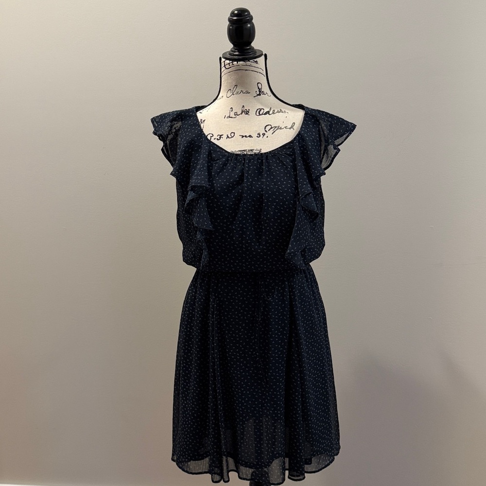 GAP Blue and White One Shoulder Sundress